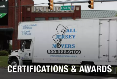 Certifications and Awards received by All Jersey Movers