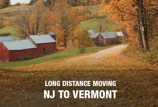 Long-distance moving service from New Jersey to Vermont