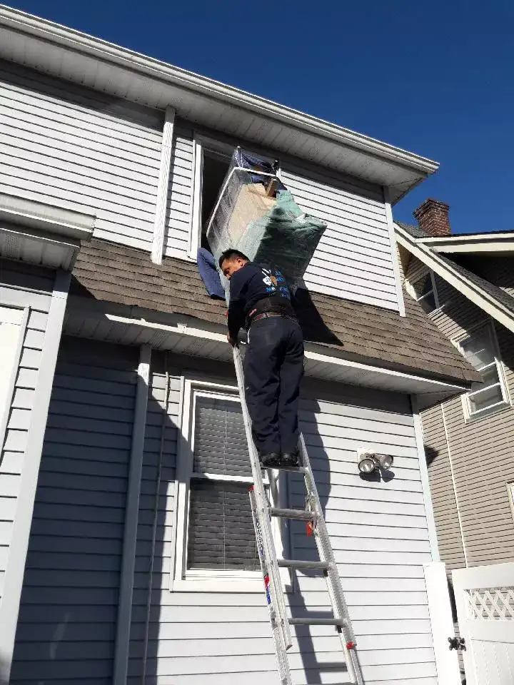 Moving using a ladder